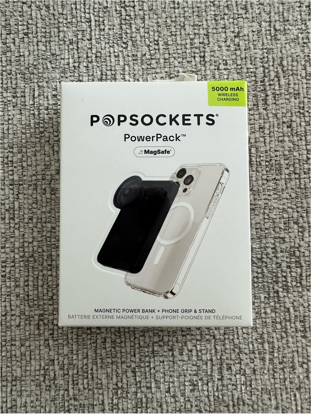 BRAND NEW PopSockets PowerPack for MagSafe 5000mAh Magnetic Wireless Power Bank